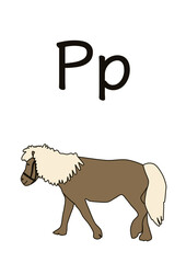 P of PonyEnglish alphabet spelling