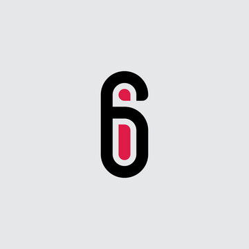 I6 or 6I - logotype. Vector Design element or icon. Letter I and number 6 - logo.