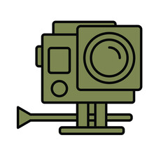 Fototapeta premium action camera icons symbol vector elements for infographic web