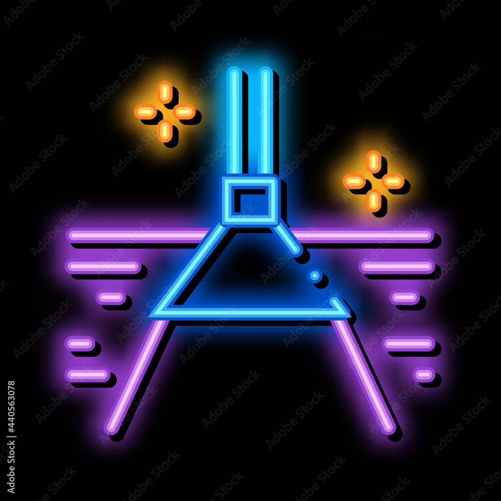 Poster carpet cleaning mop neon light sign vector. glowing bright icon carpet cleaning mop sign. transparen