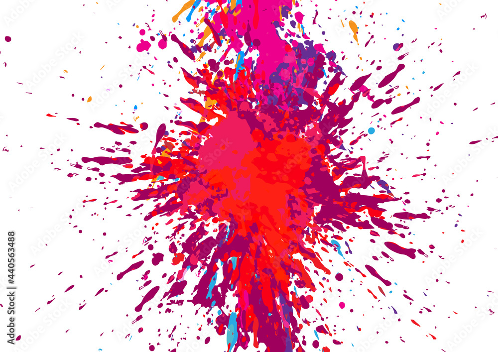 Poster abstract vector splatter multicolor isolated background design. illustration vector design.