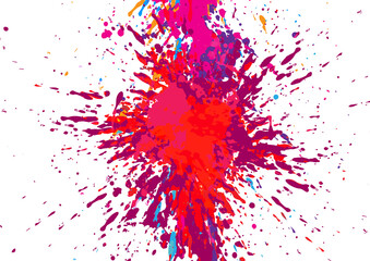 Abstract vector splatter multicolor isolated background design. illustration vector design.