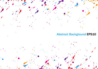 Abstract vector splatter multicolor isolated background design. illustration vector design.