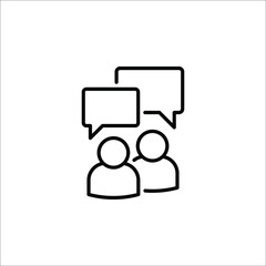 Chat, speak sign, talk icon Communication concept on white background. eps 10