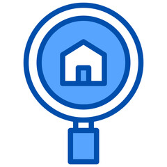 Search blue style icon