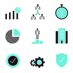 business icon. business set symbol vector elements for infographic web.