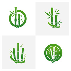 Fototapeta premium Set of Deal Bamboo logo vector template, Creative Bamboo logo design concepts
