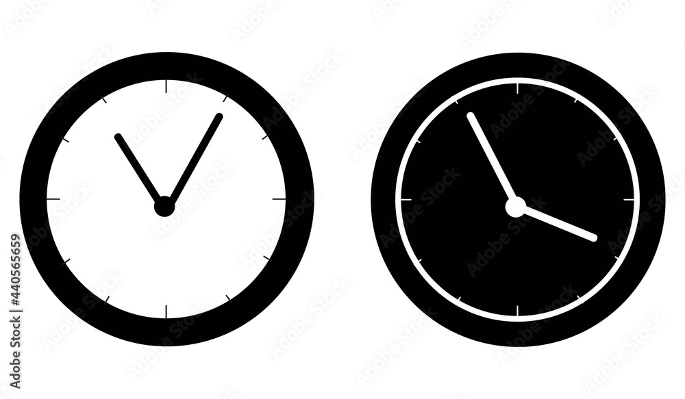 Aufkleber vector time and clock icons set.clocks icon collection design. horizontal set of analog clock icon s