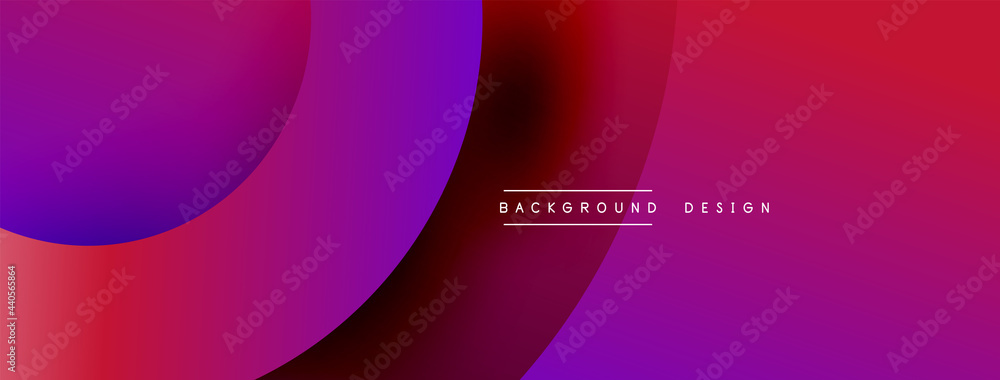 Aufkleber abstract overlapping lines and circles geometric background with gradient colors