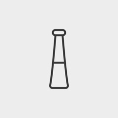 Tube icon isolated on background. Flask symbol modern, simple, vector, icon for website design, mobile app, ui. Vector Illustration