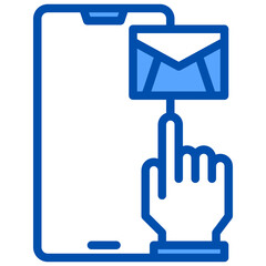 Mail blue style icon