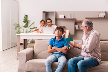 Three generations at home during pandemic