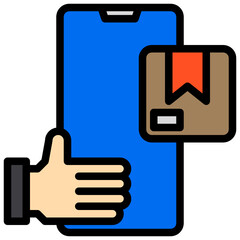 Obraz premium Box color line style icon