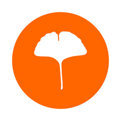 Ginkgo Blatt und Kreis