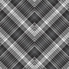 Black and White Chevron Plaid Tartan textured Seamless Pattern Design