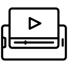 Video outline style icon