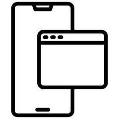 Website outline style icon