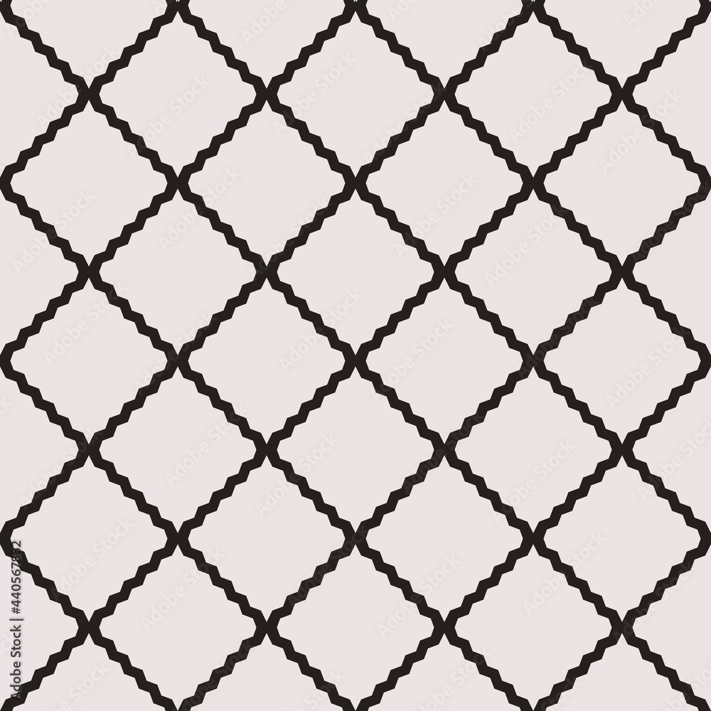 Poster toothed diagonal tile pattern. vector white simple rhombus tile.