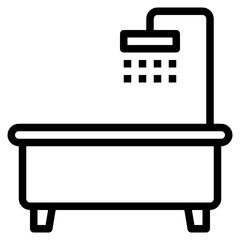 bathtub line icon