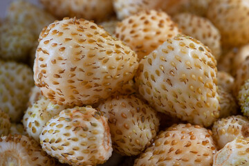 The first is white garden strawberry berries