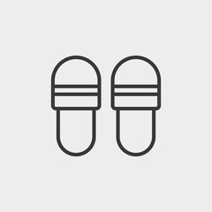 Slippers icon isolated on background. Footwear symbol modern, simple, vector, icon for website design, mobile app, ui. Vector Illustration