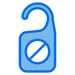 hotel_Door Hanger blue line icon