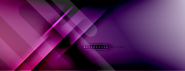 Abstract background - lines composition created with lights and shadows. Technology or business digital template. Trendy simple fluid color gradient abstract background with dynamic