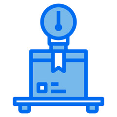 logistics blue line icon