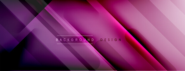 Abstract background - lines composition created with lights and shadows. Technology or business digital template. Trendy simple fluid color gradient abstract background with dynamic