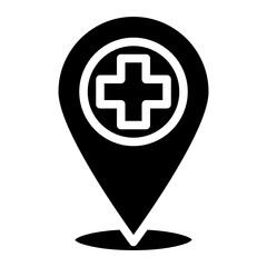 Obraz premium pin glyph icon