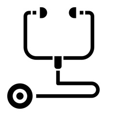 stethoscope glyph icon