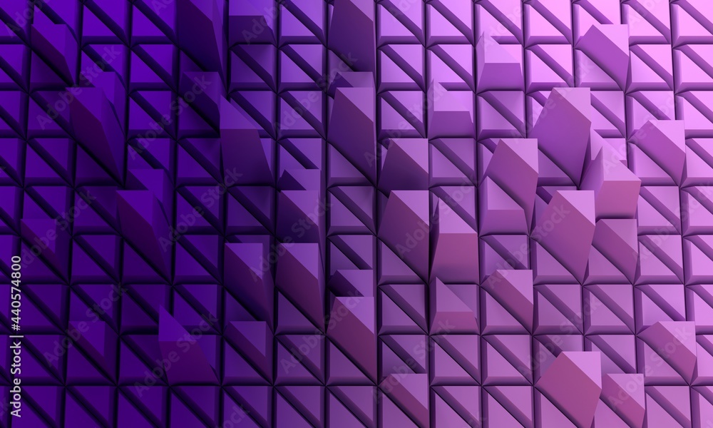 Aufkleber abstract gradient background with triangles. 3d rendering