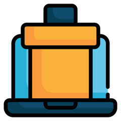 laptop filled outline icon