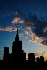 Warsaw City Downtown Silhouette
