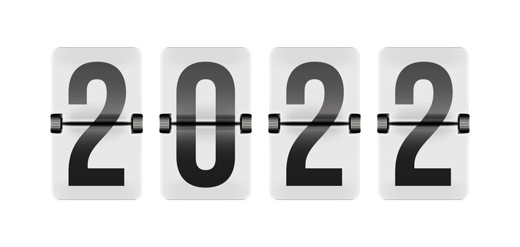 Flip clock realistic electromechanical split-flap display. Number counter showing hour and minute. Automatic alarm clock, time indicator device vector illustration isolated on white background