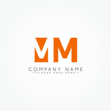 MM M M Letter Logo Design. Initial Letter MM Linked Circle