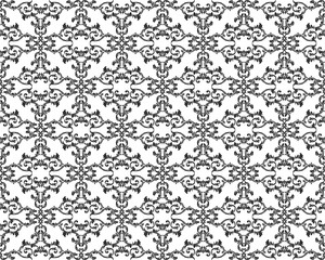 Black vintage pattern on a white background.