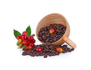 Coffee bean isolated on white background