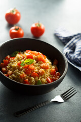 Traditiomal homemade bulgur with tomato