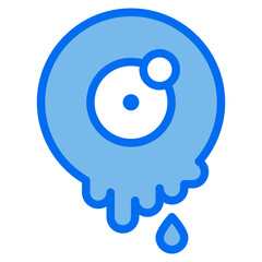 monster blue line icon