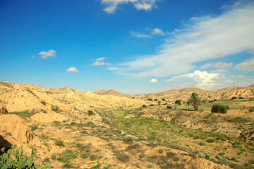 Fototapeta na wymiar Landscape near Matmata in the south of Tunisia