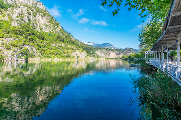 Dalyan canal view. Dalyan is populer tourist destination in Turkey.