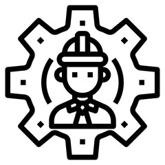 Engineer outline icon