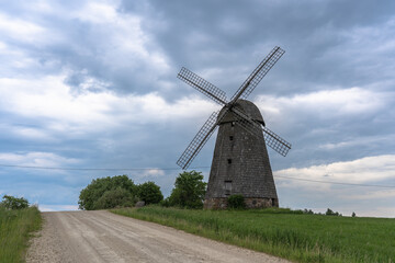 Windmills at the end of the hill.