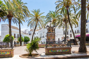 Famous Plaza de España (Spain Square) in Vejer de la Frontera, Cadiz, Andalucia, Spain © Alfredo