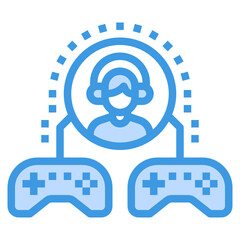 Player blue outline icon