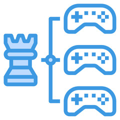Tournament blue outline icon