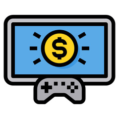 Monitor filled outline icon