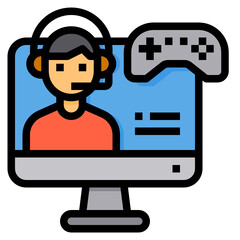 Player filled outline icon