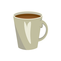 A cup of coffee  flat design. Vector illustartion